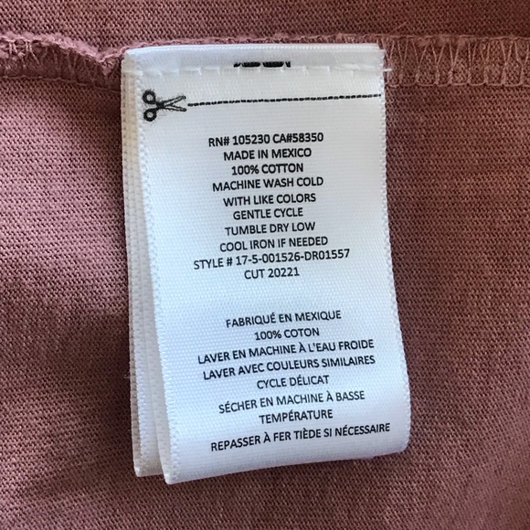 CURRENT/ELLIOT PINK T-SHIRT DRESS W/ RUFFLE SLEEVE - Picture 7 of 7